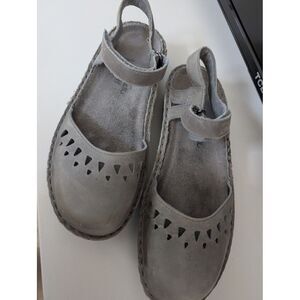 Naot Celosia Shoes‎ Womens 36 Gray Leather Slingback Strap Cut Out